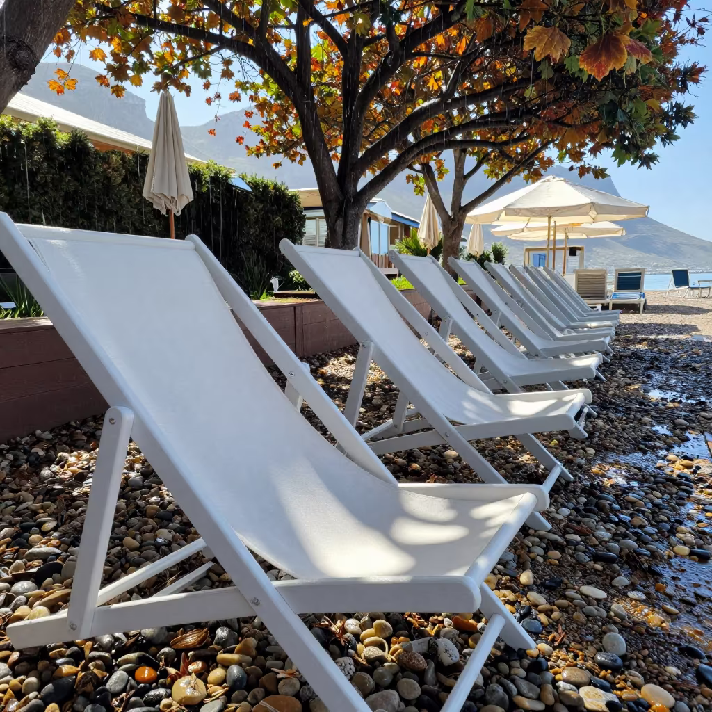 Beach Chair Strap Bin Cape Town Cabana Row in along a beachfront cabana row in Cape Town