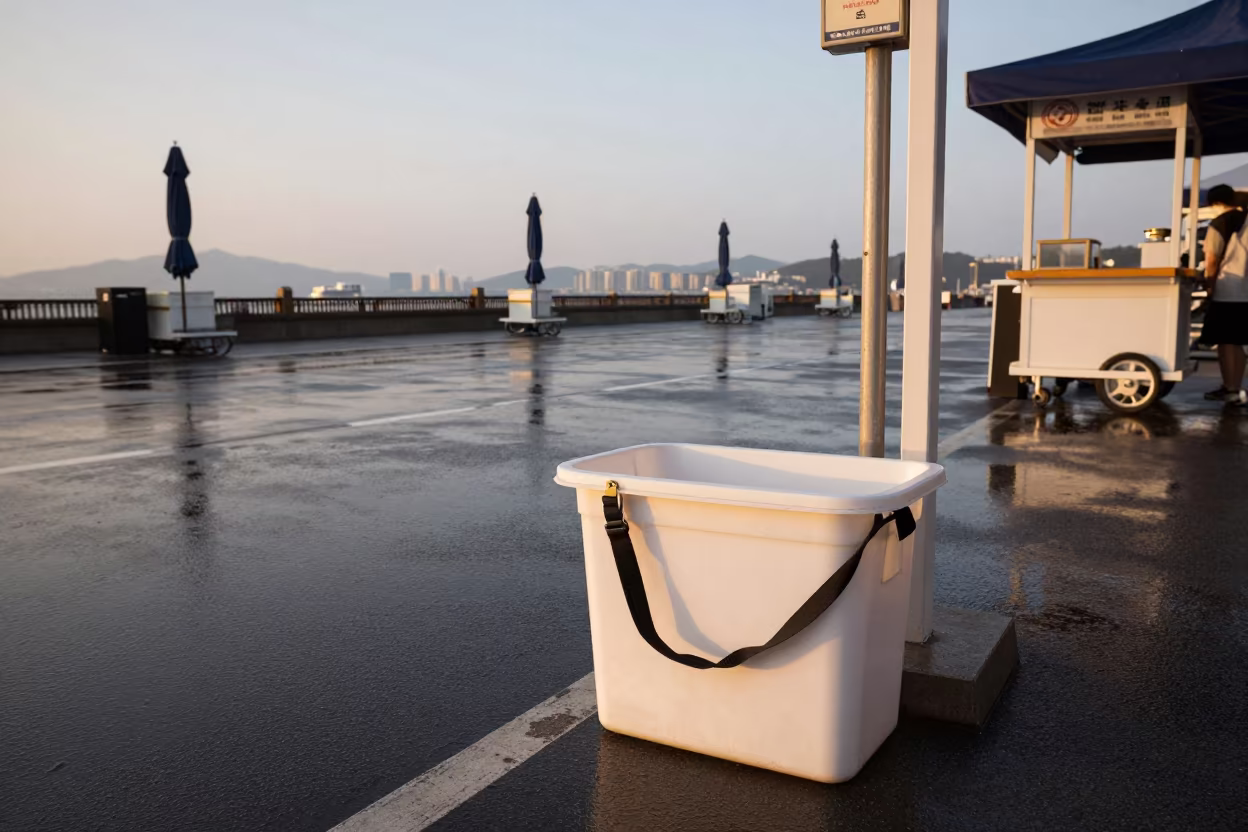Beach Chair Strap Bin Evening Monsoon Gwangalli in beside a valet stand after rain near Gwangalli, Busan