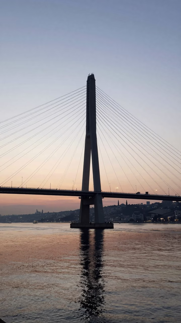 Beacon in Istanbul at Sunrise Light in in Istanbul, Turkey