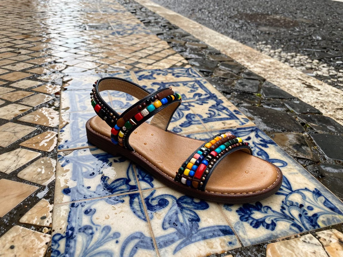 Beaded Sandal in Lisbon in in Lisbon, Portugal