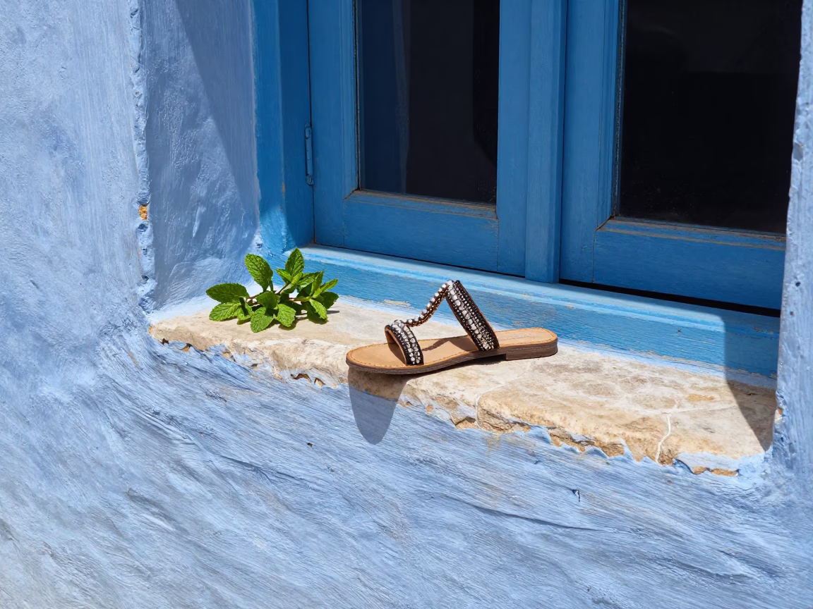 Beaded Sandal in Tunis in in Tunis, Tunisia