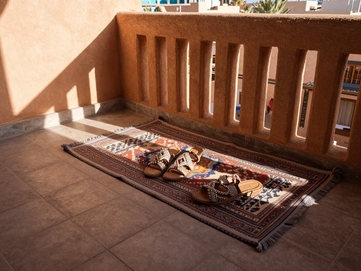 Beaded Sandals in Casablanca in in Casablanca, Morocco