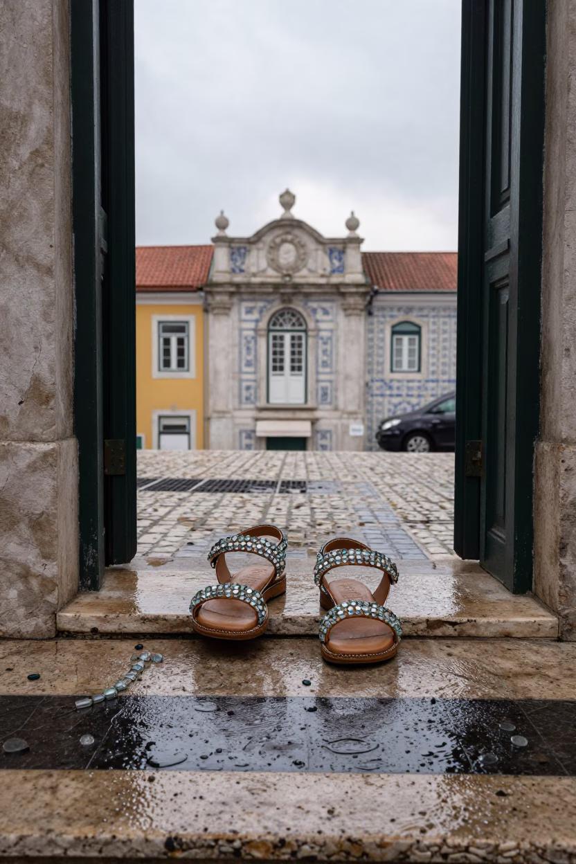 Beaded Sandals in Lisbon in in Lisbon, Portugal