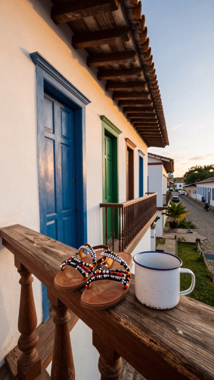 Beaded Sandals in Salvador in in Salvador, Brazil