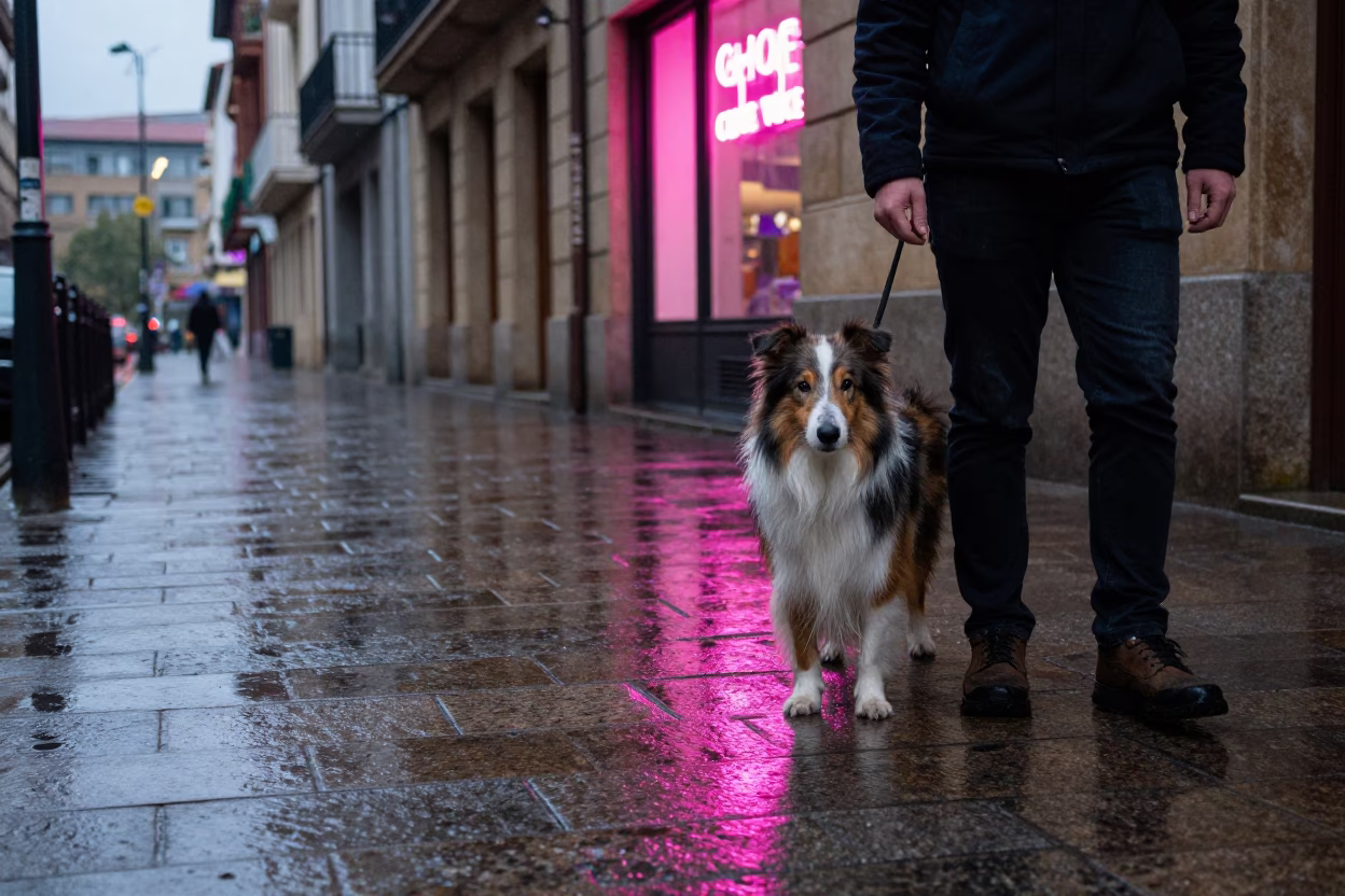 Bearded Collie in Bilbao in in Bilbao, Spain