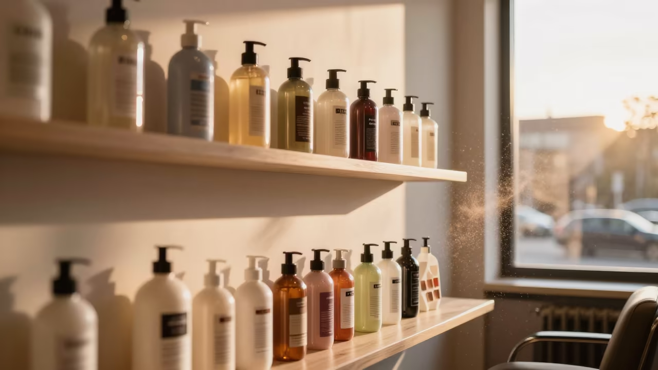 Beauty Supply Developer Bleach Swatches Golden Hour in inside a salon row in Groningen