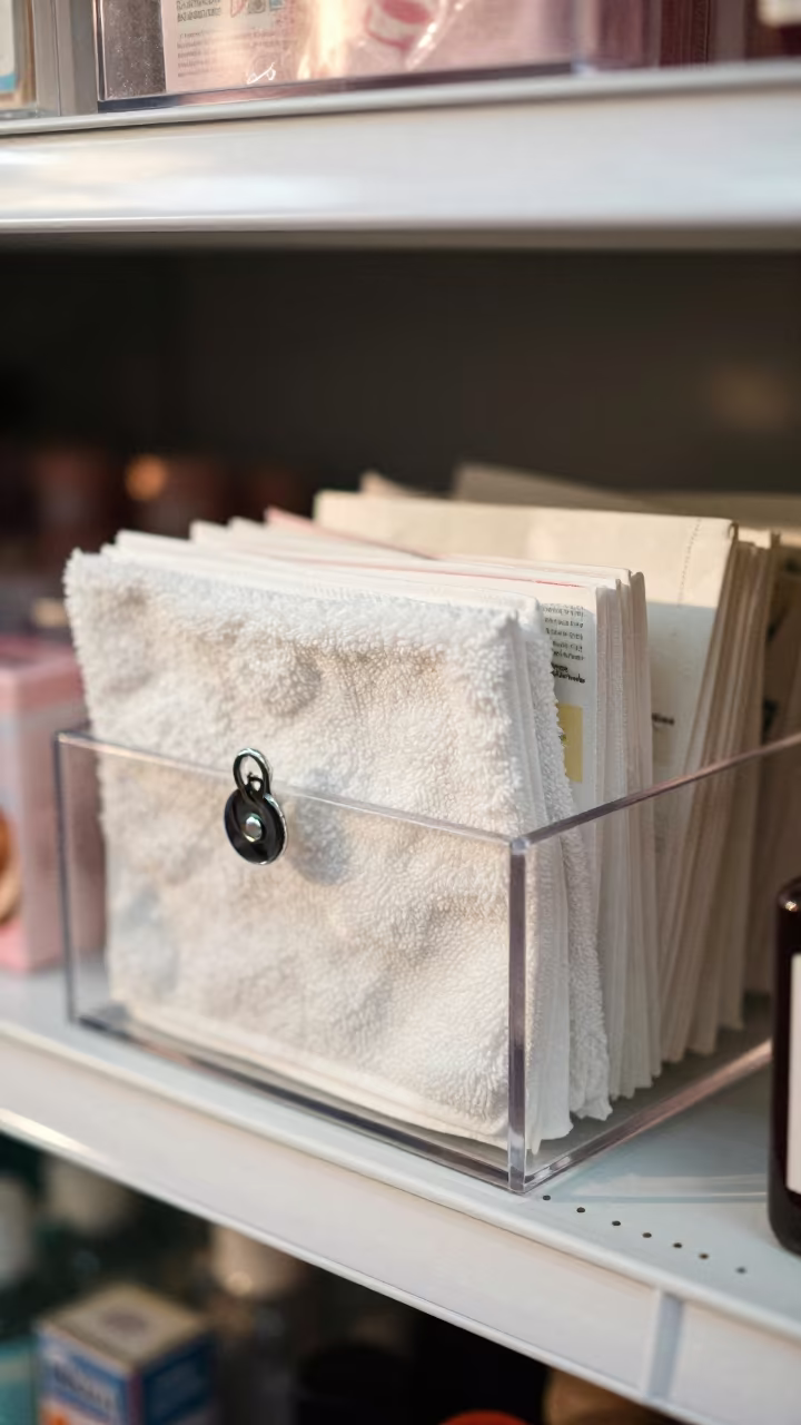 Beauty Supply Shelf Talker in Barishal Store in in a beauty supply area under white LEDs in Barishal