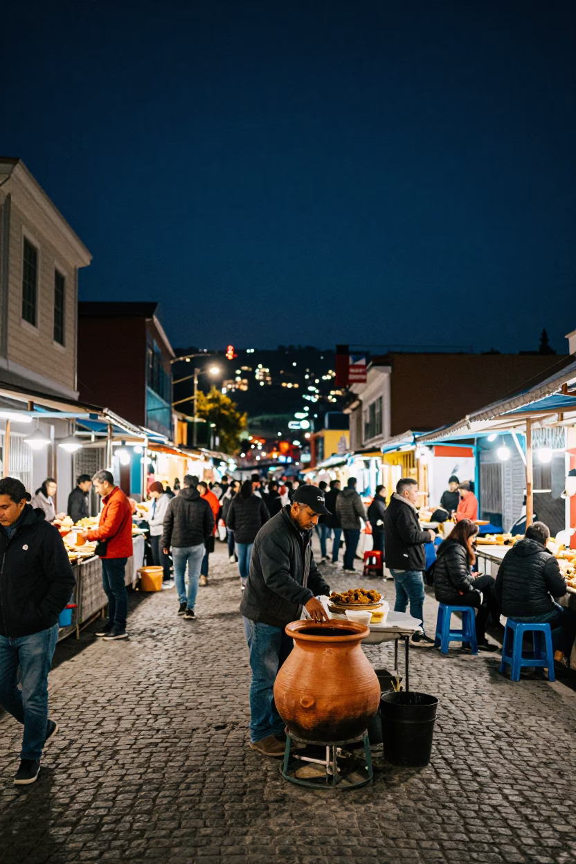 Beef Rendang at The Deepest Night Sky Light in Valparaiso in in Valparaiso, Chile