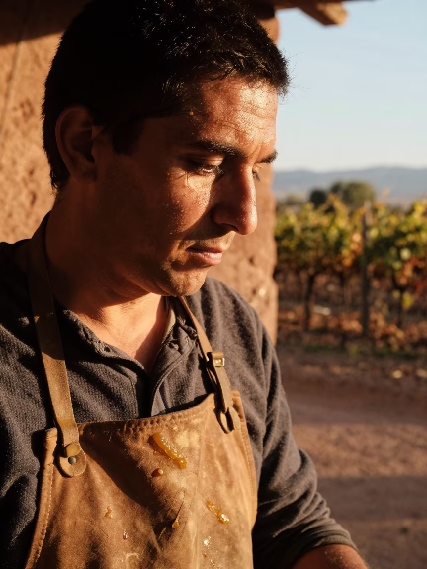 Beeswax Sculptor Portrait Mendoza Late Afternoon in in Mendoza
