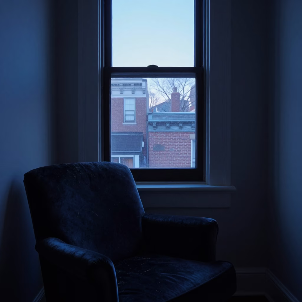 Before Dawn at Sunrise Light in Philadelphia in in Philadelphia, Pennsylvania, United States
