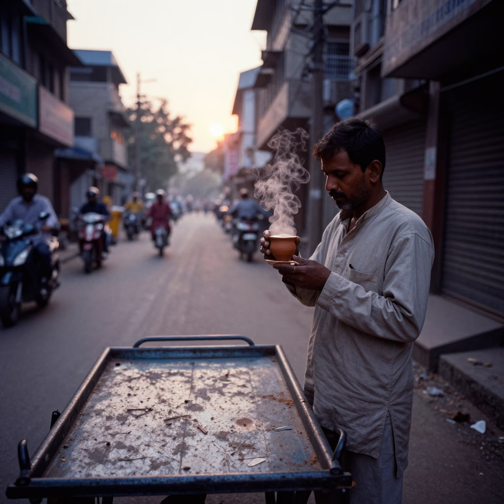 Before Dawn at The Still Hours Before Dawn Light in Delhi in in Delhi, India