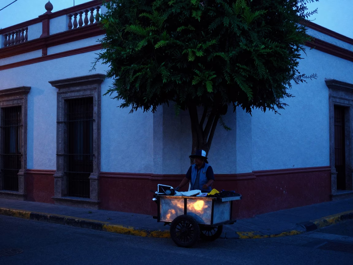 Before Dawn at The Still Hours Before Dawn Light in Guadalajara in in Guadalajara, Mexico