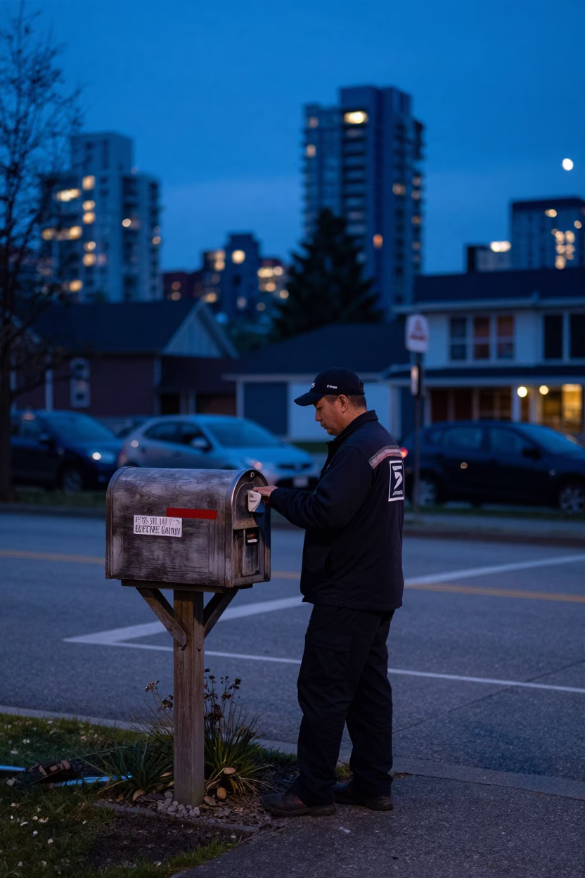 Before Dawn at The Still Hours Before Dawn Light in Vancouver in in Vancouver, British Columbia, Canada