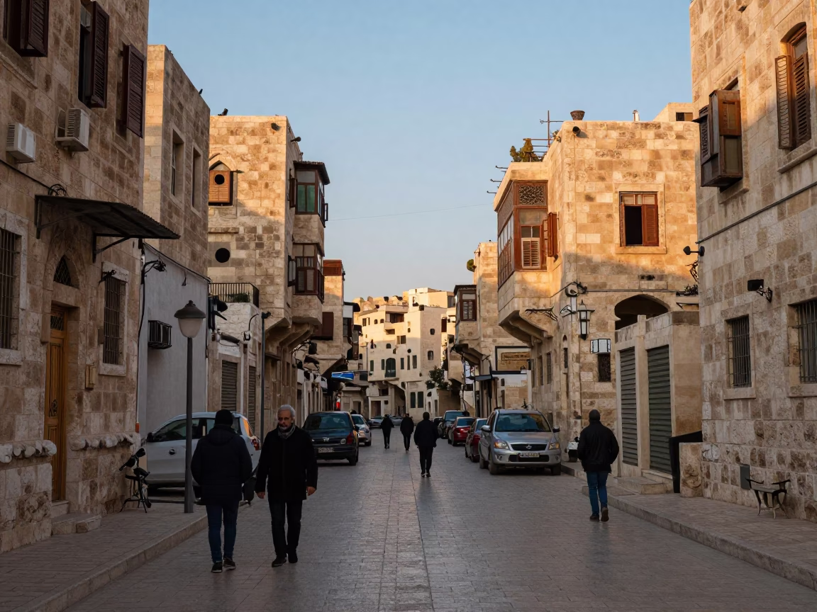 Before Dawn in Amman at The Still Hours Before Dawn Light in in Amman, Jordan