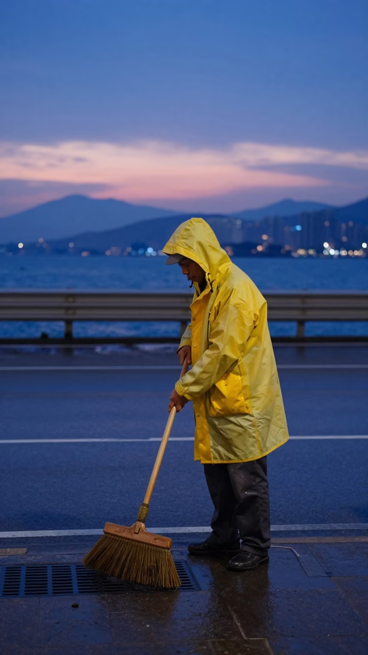 Before Dawn in Hong Kong at Sunrise Light in in Hong Kong, Hong Kong