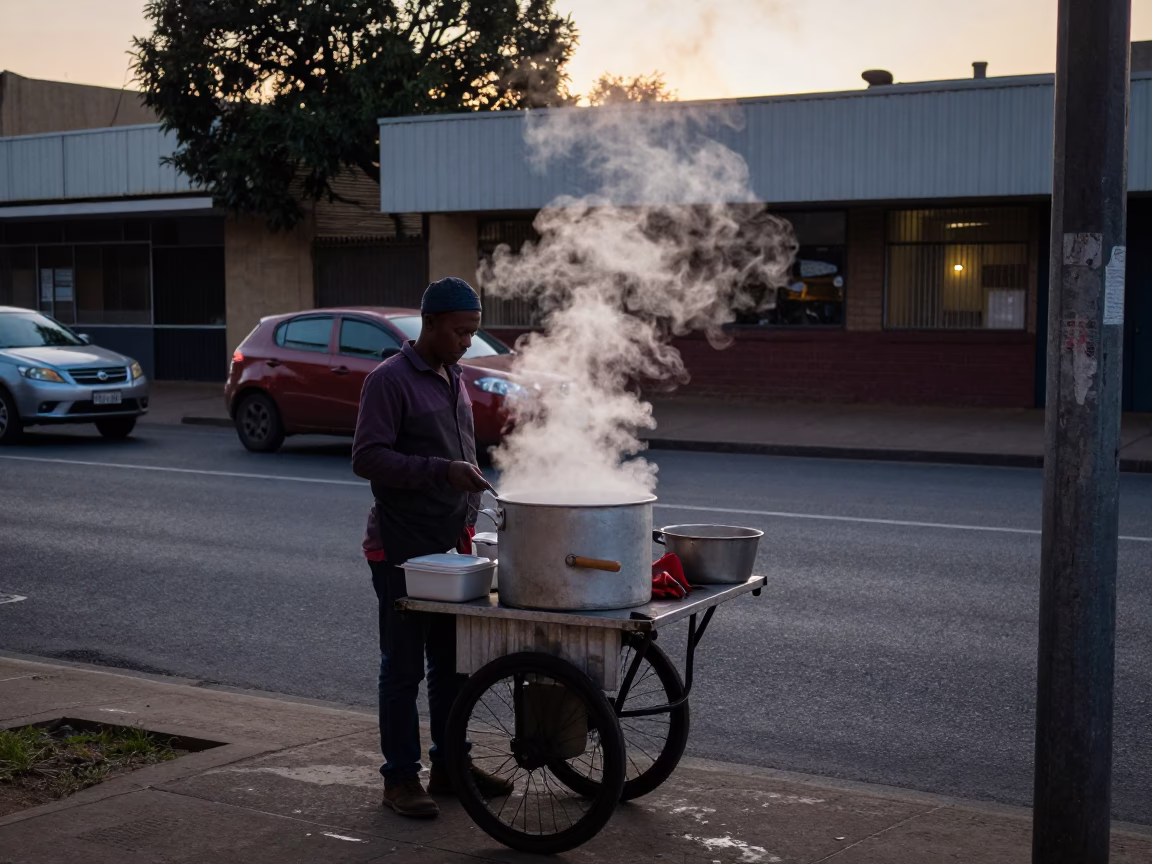 Before Dawn in Johannesburg at The Still Hours Before Dawn Light in in Johannesburg, South Africa