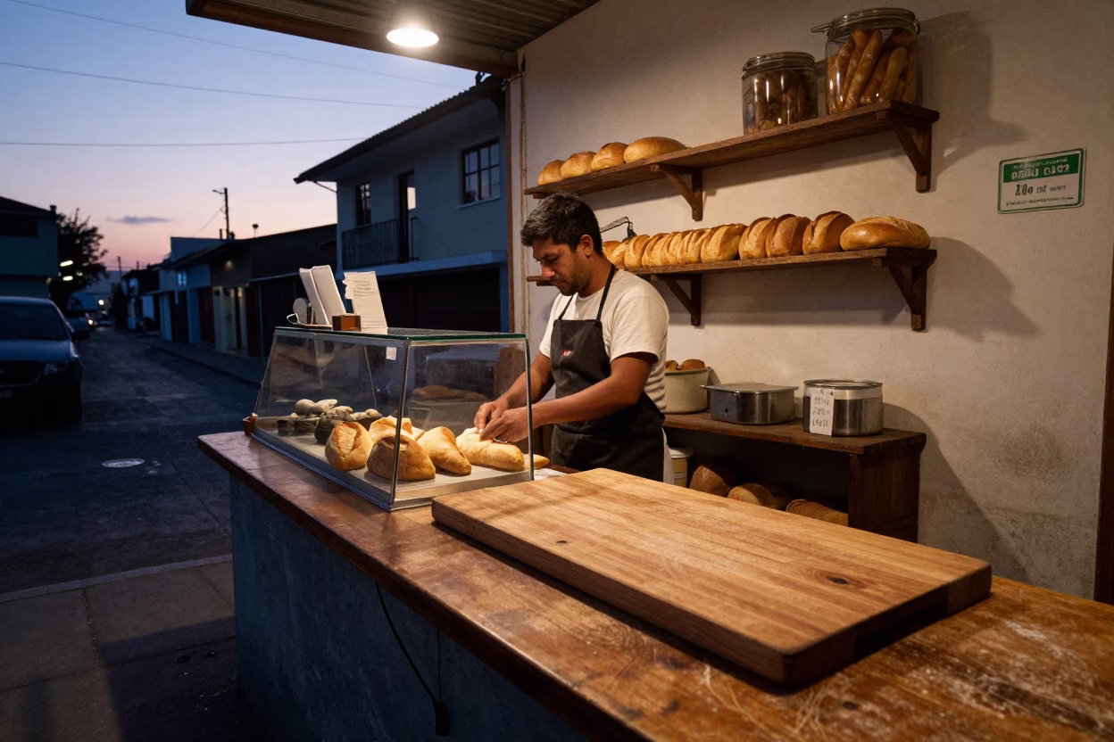 Before Dawn in Lima at The Still Hours Before Dawn Light in in Lima, Peru