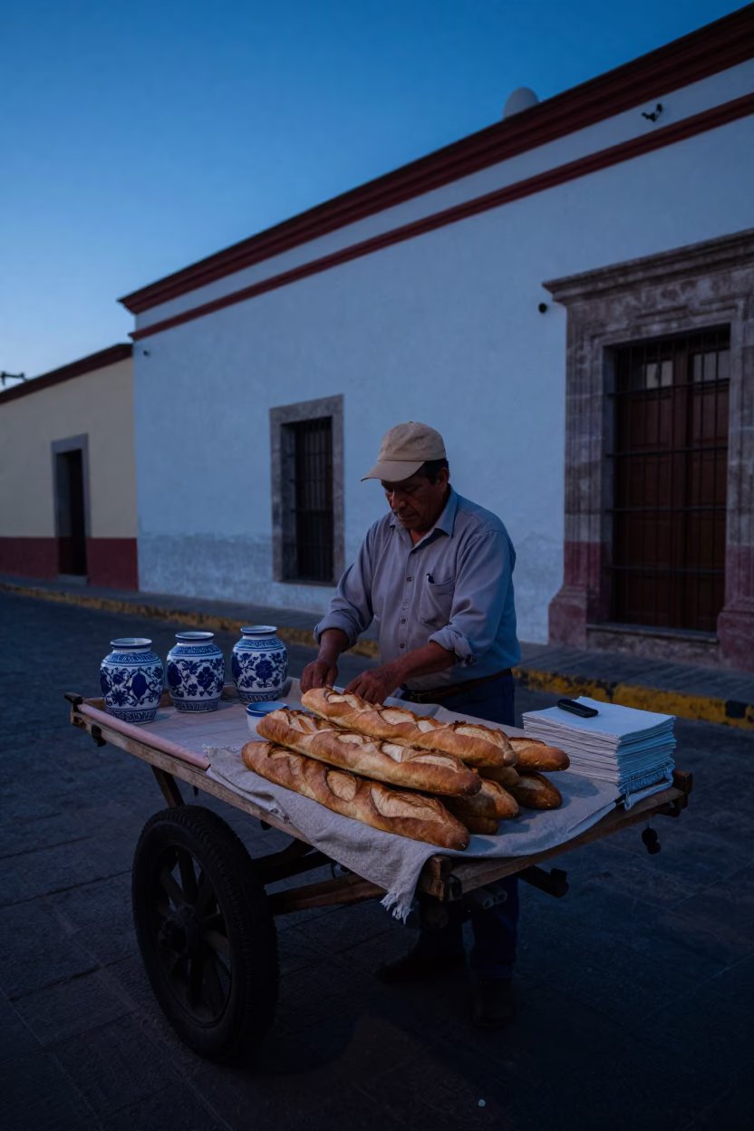 Before Dawn in Oaxaca at The Still Hours Before Dawn Light in in Oaxaca, Mexico