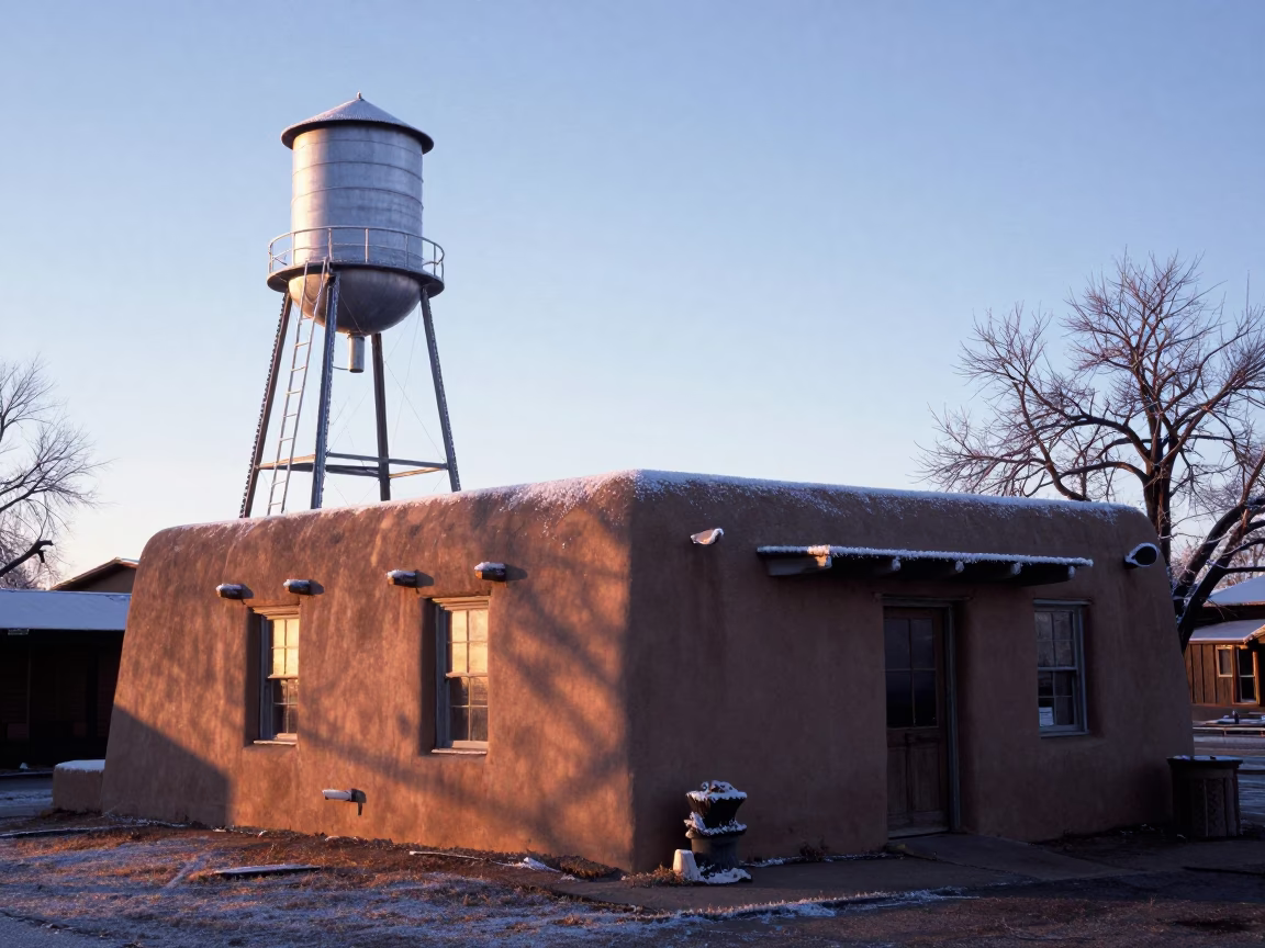 Before Dawn in Santa Fe at Sunrise Light in in Santa Fe, New Mexico, United States