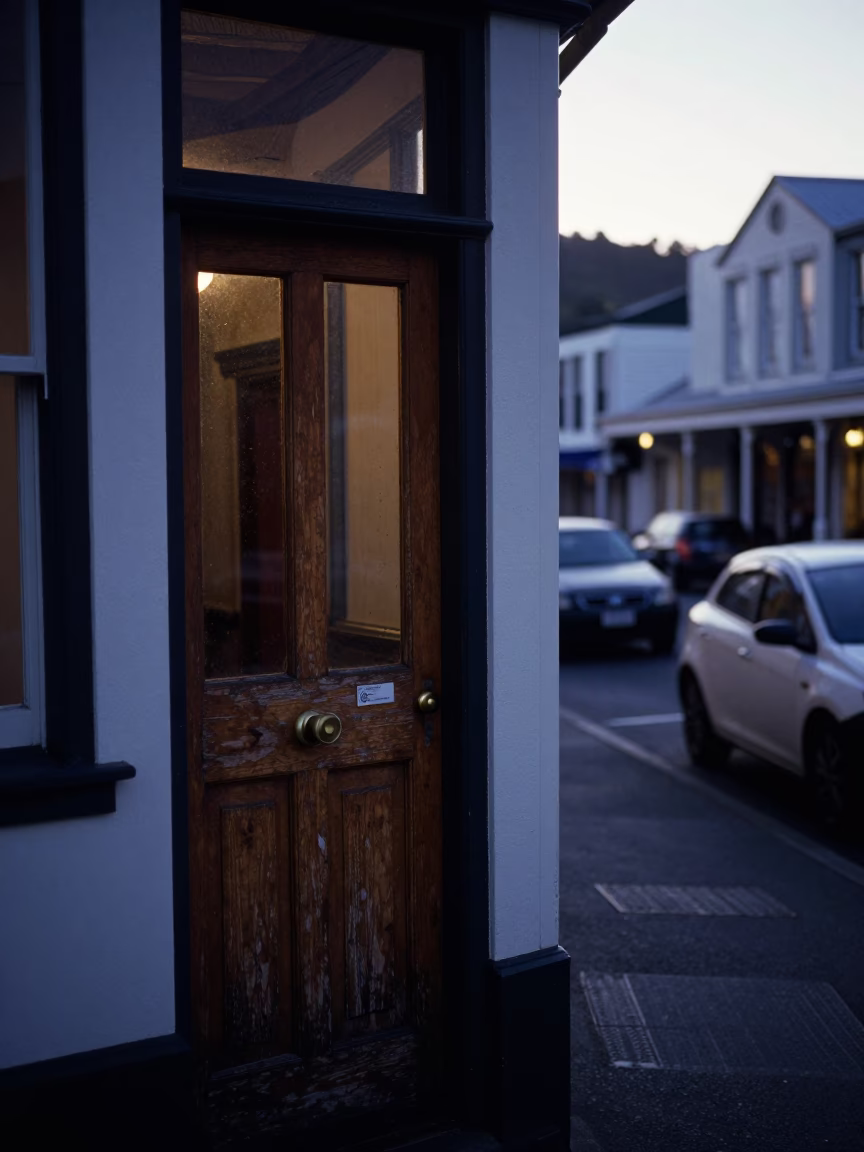 Before Dawn in Wellington at Sunrise Light in in Wellington, New Zealand