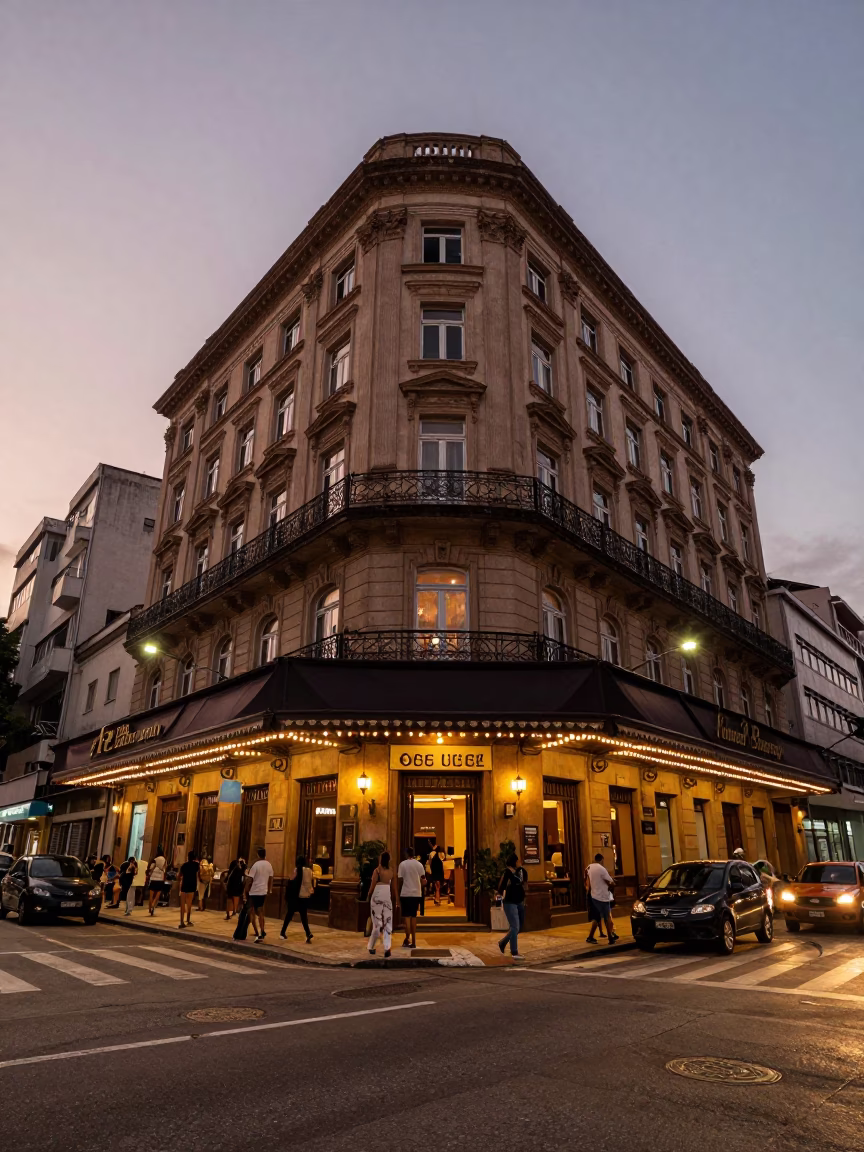 Before Dusk at Copper-toned Light Before Dusk in Rio De Janeiro in in Rio de Janeiro, Brazil