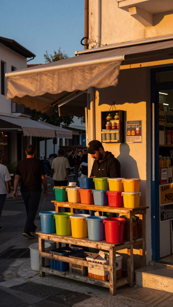 Before Dusk in Athens at Copper-toned Light Before Dusk in in Athens, Greece