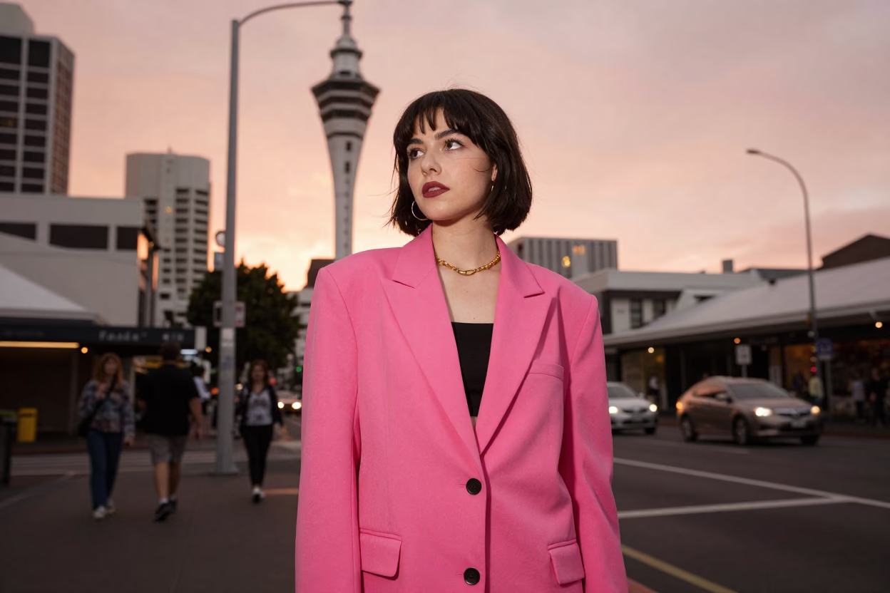 Before Dusk in Auckland at Copper-toned Light Before Dusk in in Auckland, New Zealand