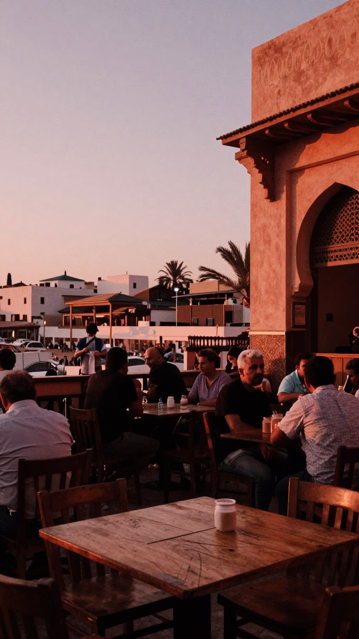 Before Dusk in Casablanca at Copper-toned Light Before Dusk in in Casablanca, Morocco