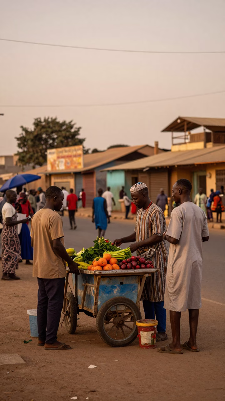 Before Dusk in Dakar at Copper-toned Light Before Dusk in in Dakar, Senegal
