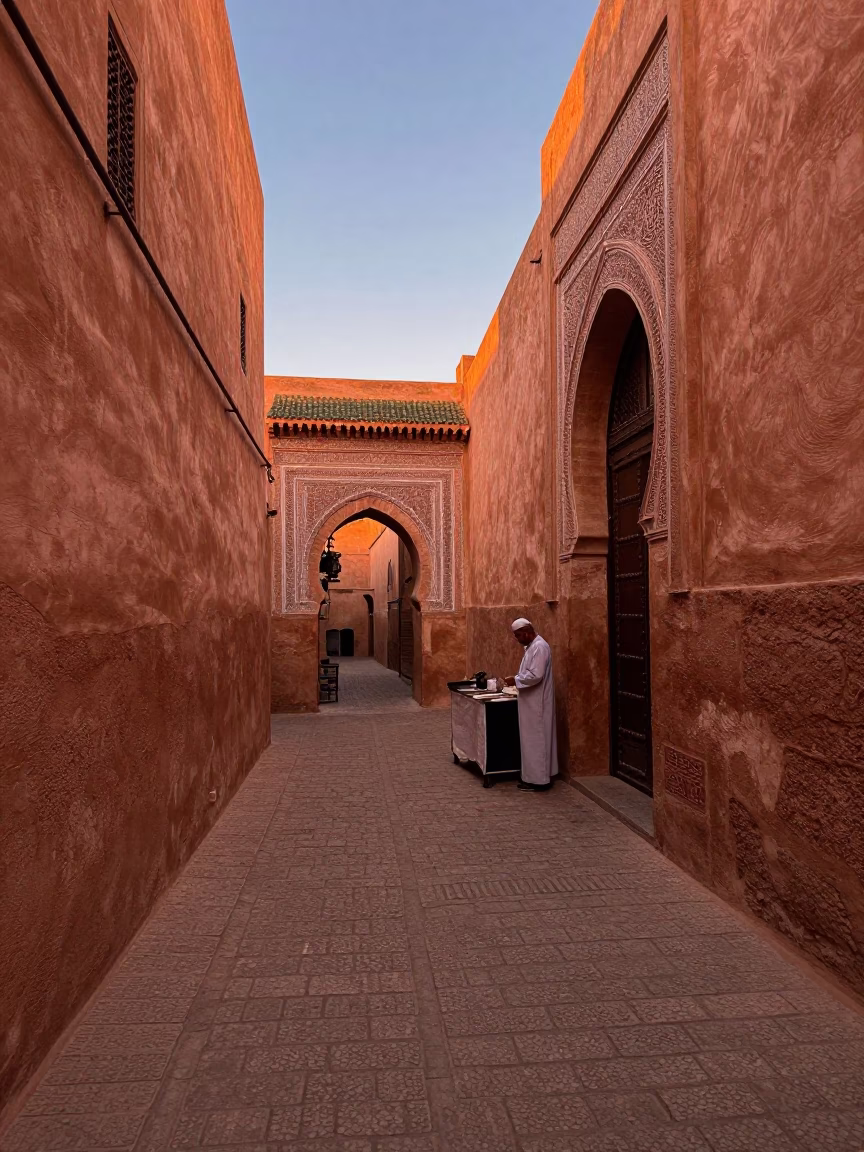 Before Dusk in Fez at Copper-toned Light Before Dusk in in Fez, Morocco