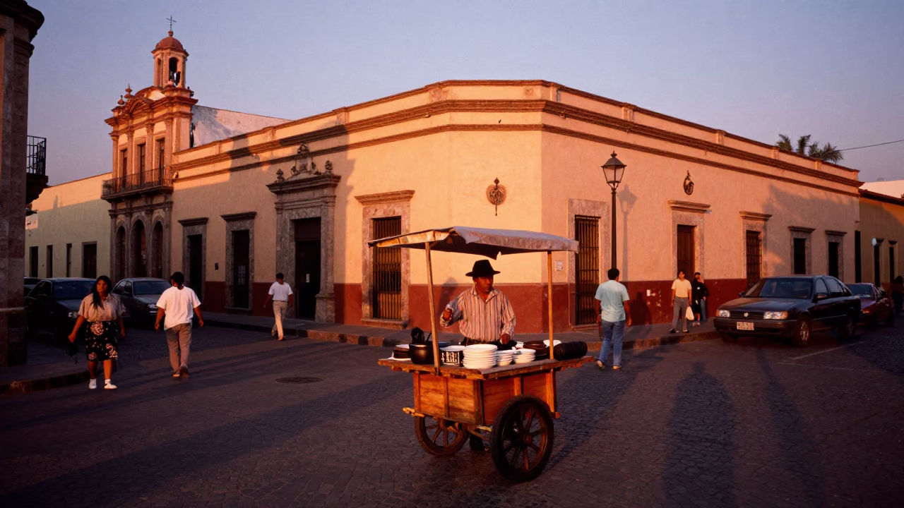 Before Dusk in Guadalajara at Copper-toned Light Before Dusk in in Guadalajara, Mexico