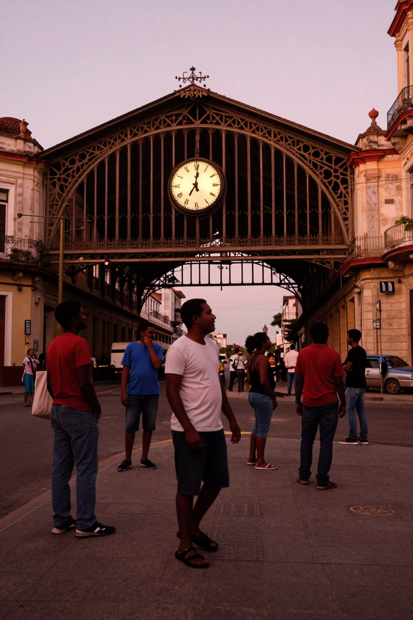 Before Dusk in Havana at Copper-toned Light Before Dusk in in Havana, Cuba