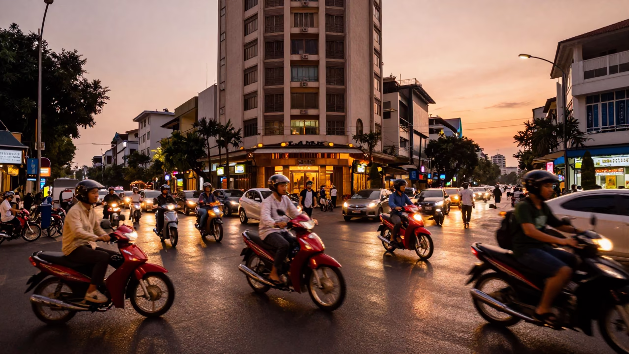 Before Dusk in Ho Chi Minh City in in Ho Chi Minh City, Vietnam