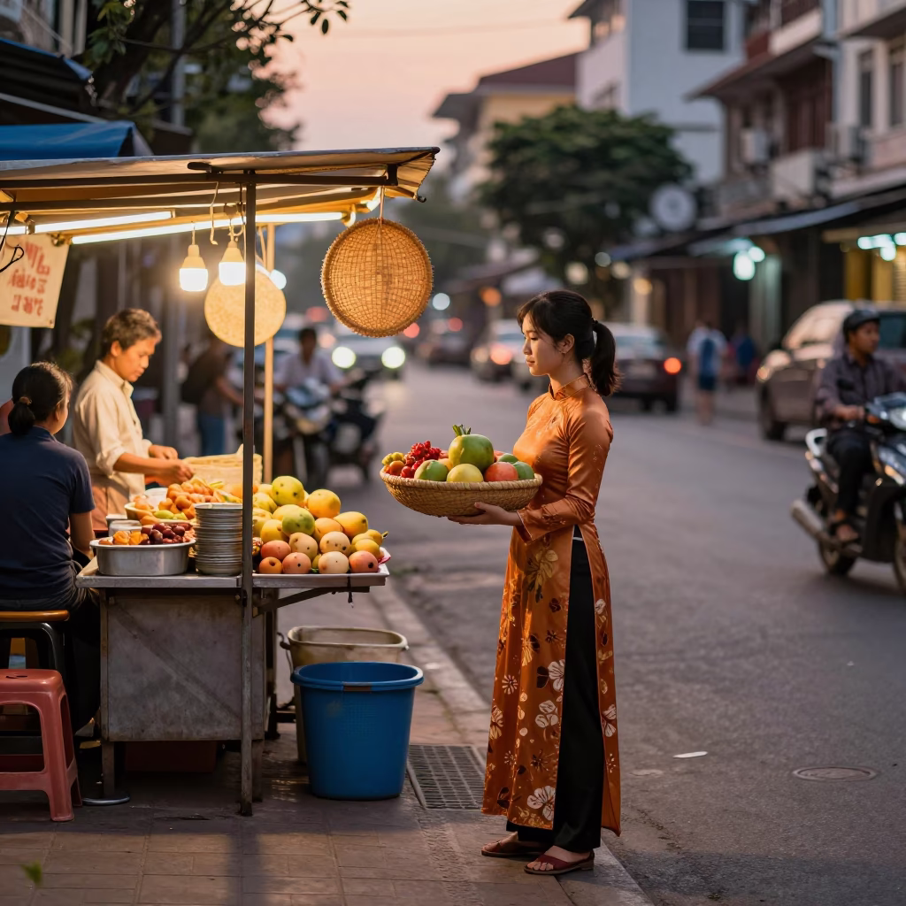 Before Dusk in Ho Chi Minh City in in Ho Chi Minh City, Vietnam