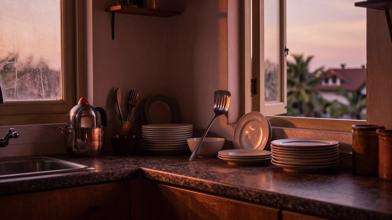 Before Dusk in Kochi at Copper-toned Light Before Dusk in in Kochi, India