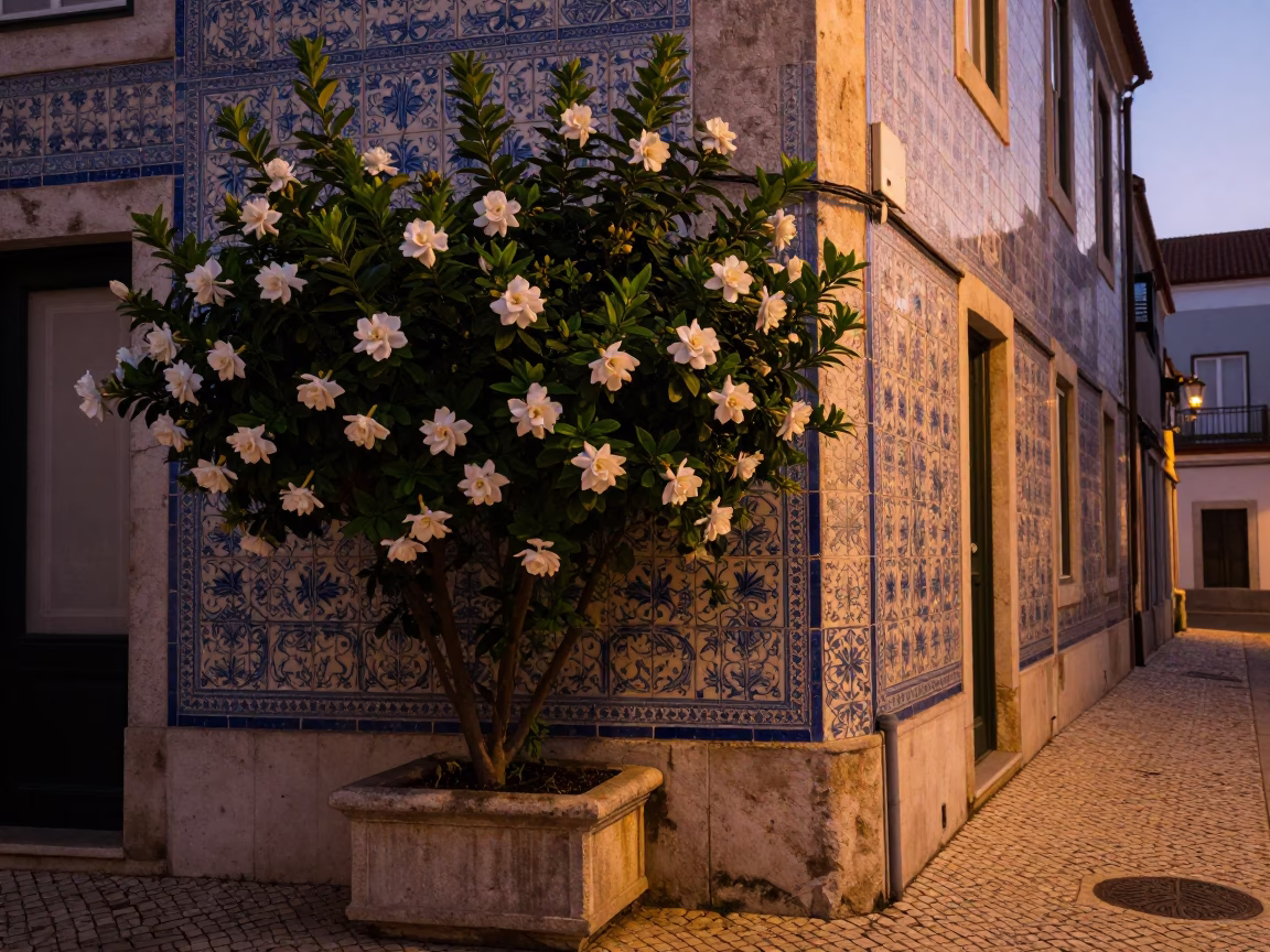Before Dusk in Lisbon at Copper-toned Light Before Dusk in in Lisbon, Portugal