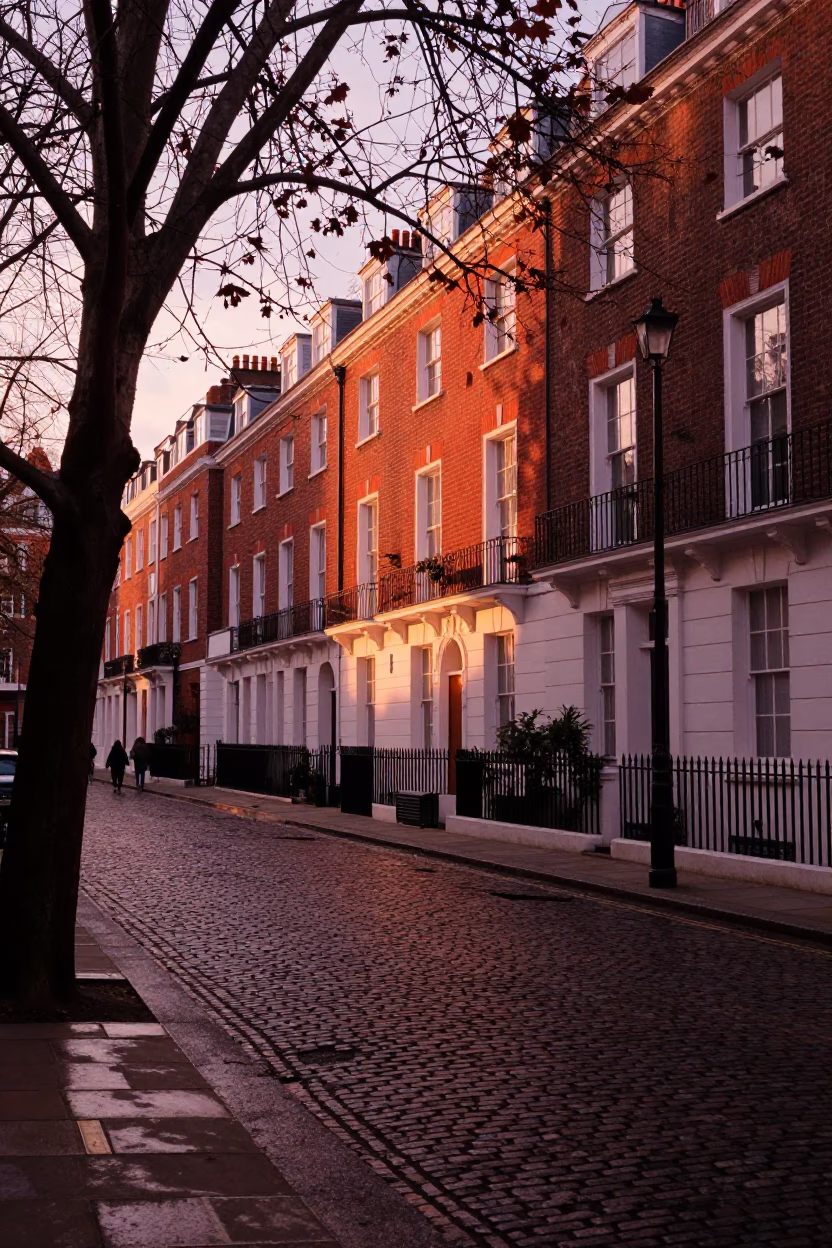 Before Dusk in London at Copper-toned Light Before Dusk in in London, United Kingdom