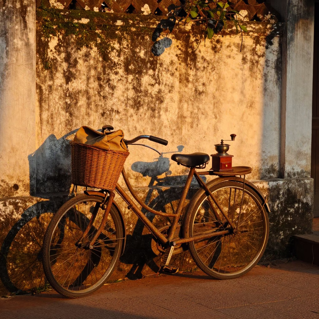Before Dusk in Luang Prabang at Copper-toned Light Before Dusk in in Luang Prabang, Laos