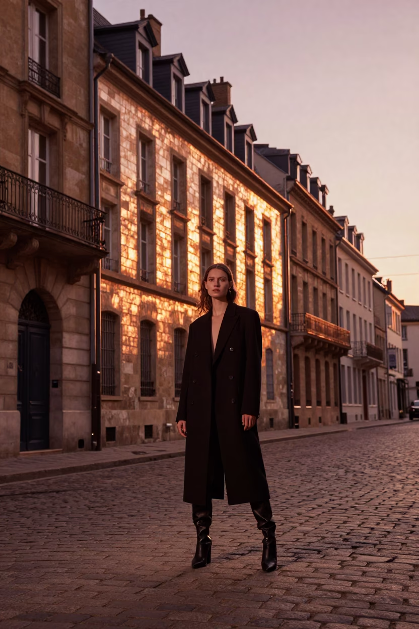Before Dusk in Lyon at Copper-toned Light Before Dusk in in Lyon, France