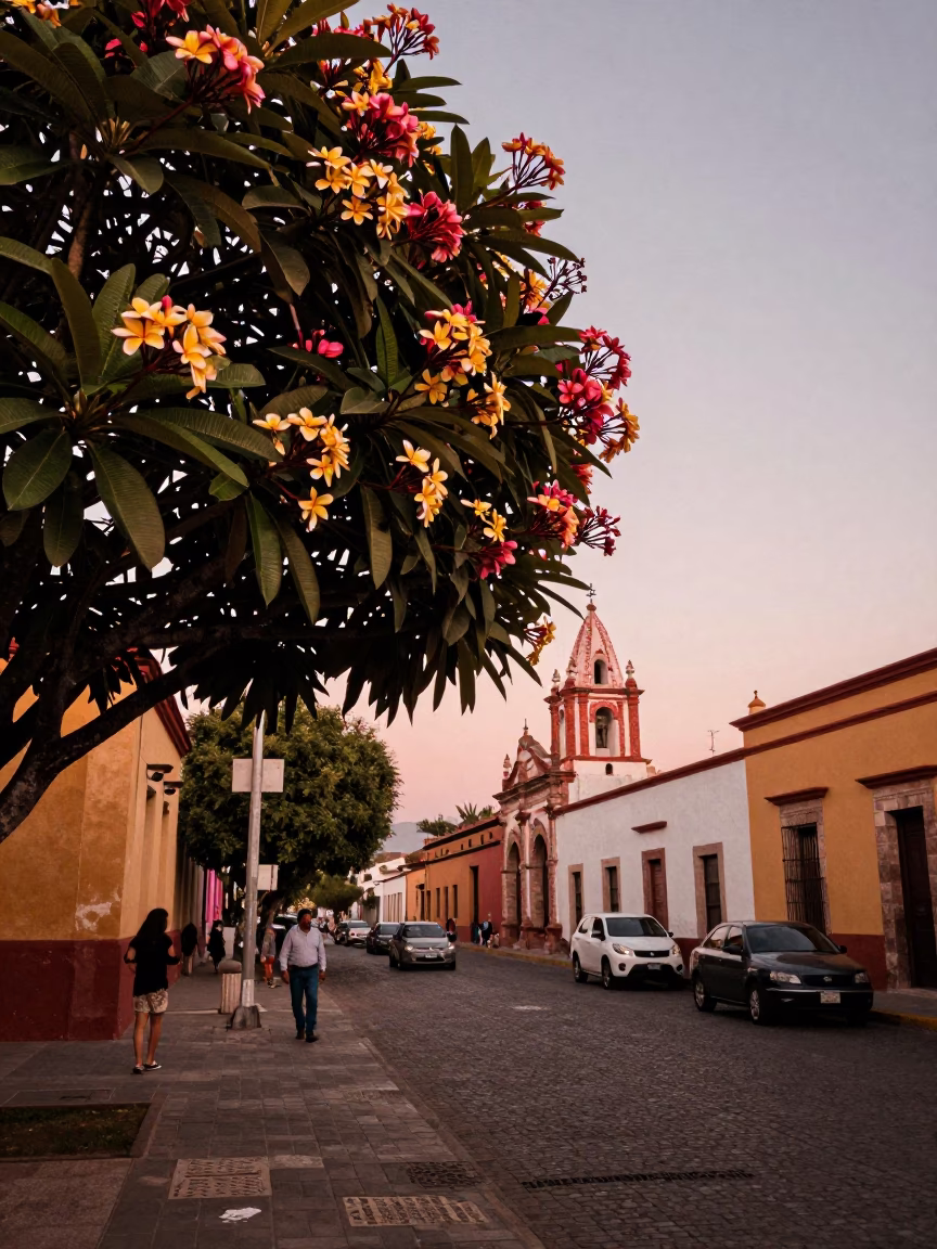 Before Dusk in Merida at Copper-toned Light Before Dusk in in Merida, Mexico