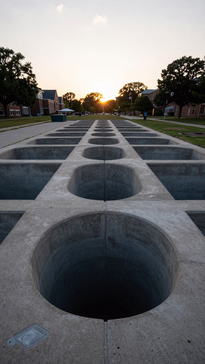 Before Graduation in Philadelphia at As First Light Reaches The Scene in in Philadelphia, Pennsylvania, United States