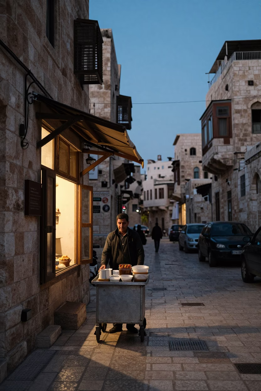 Before Sunrise at Sunrise Light in Amman in in Amman, Jordan