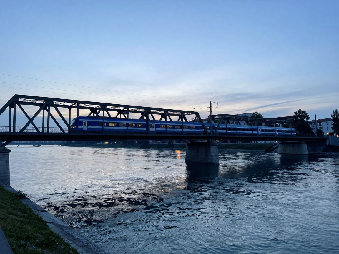 Before Sunrise at Sunrise Light in Vienna in in Vienna, Austria