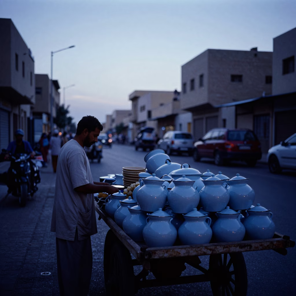 Before Sunrise in Alexandria at Sunrise Light in in Alexandria, Egypt