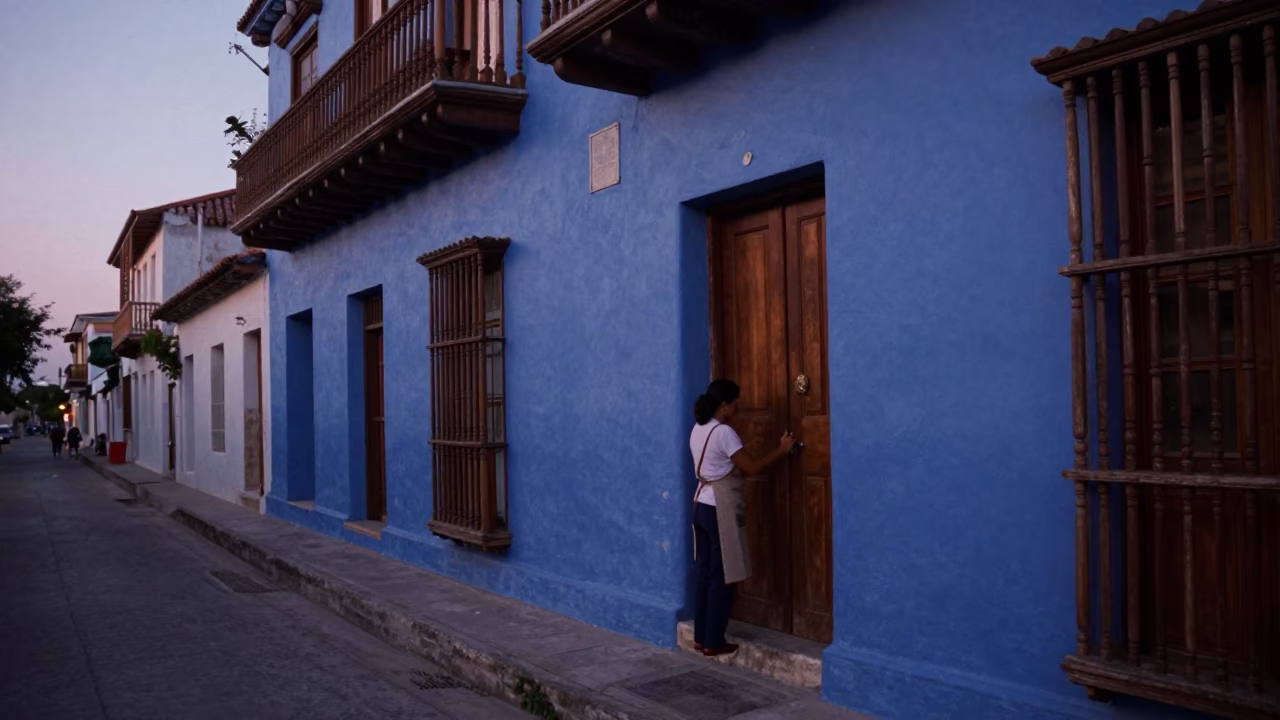 Before Sunrise in Cartagena at Sunrise Light in in Cartagena, Colombia