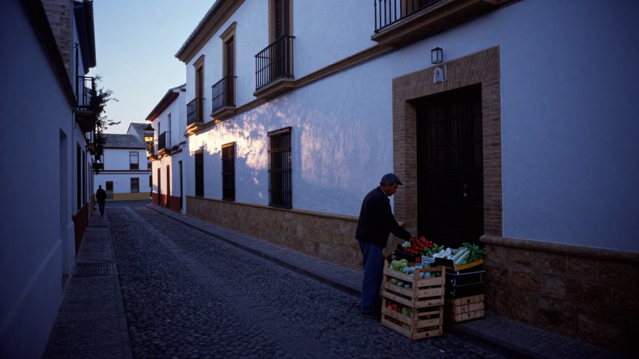 Before Sunrise in Granada at Sunrise Light in in Granada, Spain