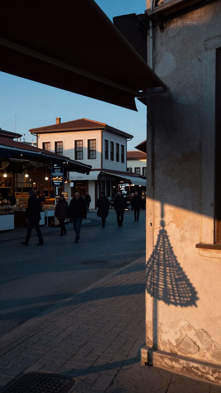 Before Sunrise in Izmir at Sunrise Light in in Izmir, Turkey