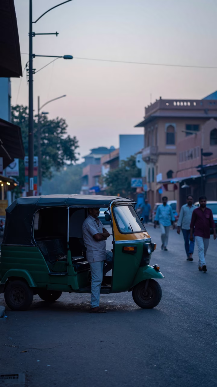 Before Sunrise in Jaipur at Sunrise Light in in Jaipur, India