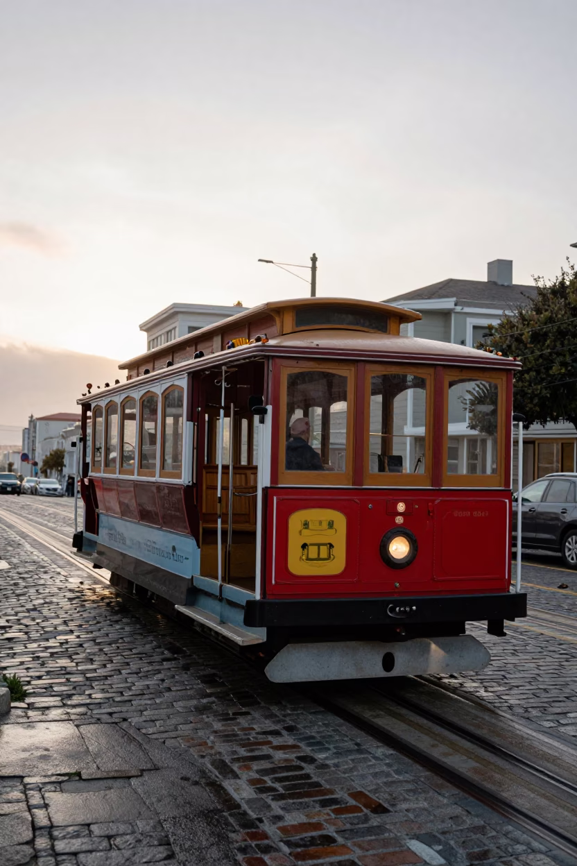 Before Sunrise in San Francisco at Sunrise Light in in San Francisco, California, United States