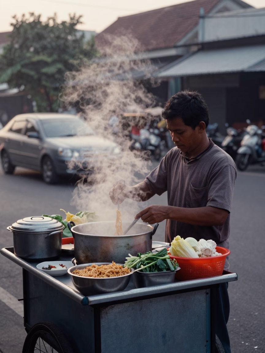 Before Sunrise in Surabaya at Sunrise Light in in Surabaya, Indonesia